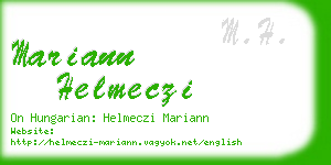 mariann helmeczi business card